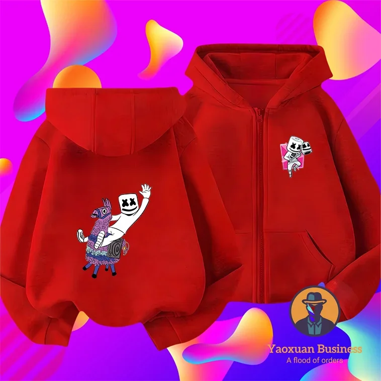 عرض ساخن لعام 2025 من Fortnite للأطفال والبنات والأولاد بغطاء للرأس مطبوع عليه رسوم كرتونية لطيفة دافئة مقاومة للرياح موضة الخريف والشتاء #3