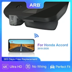 ARB 4K Dash Cam for Honda Accord 2018-2026, OEM Style Car DVR, WIFI APP, 2160P UHD G-Sensor