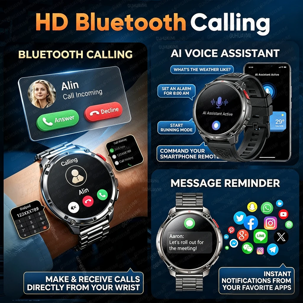 2026New Transformers Sports Smart Watch For Men 1200mAh Big Battery Bluetooth Call Compass IP68 Waterproof Flashlight Smartwatch