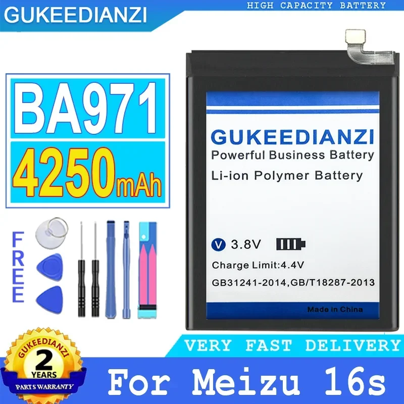 

GUKEEDIANZI Replacement Battery for Meizu 16s M971Q C/Y, Rechargeable Batteries with Free Tools, BA971 BA 971, 4250mAh