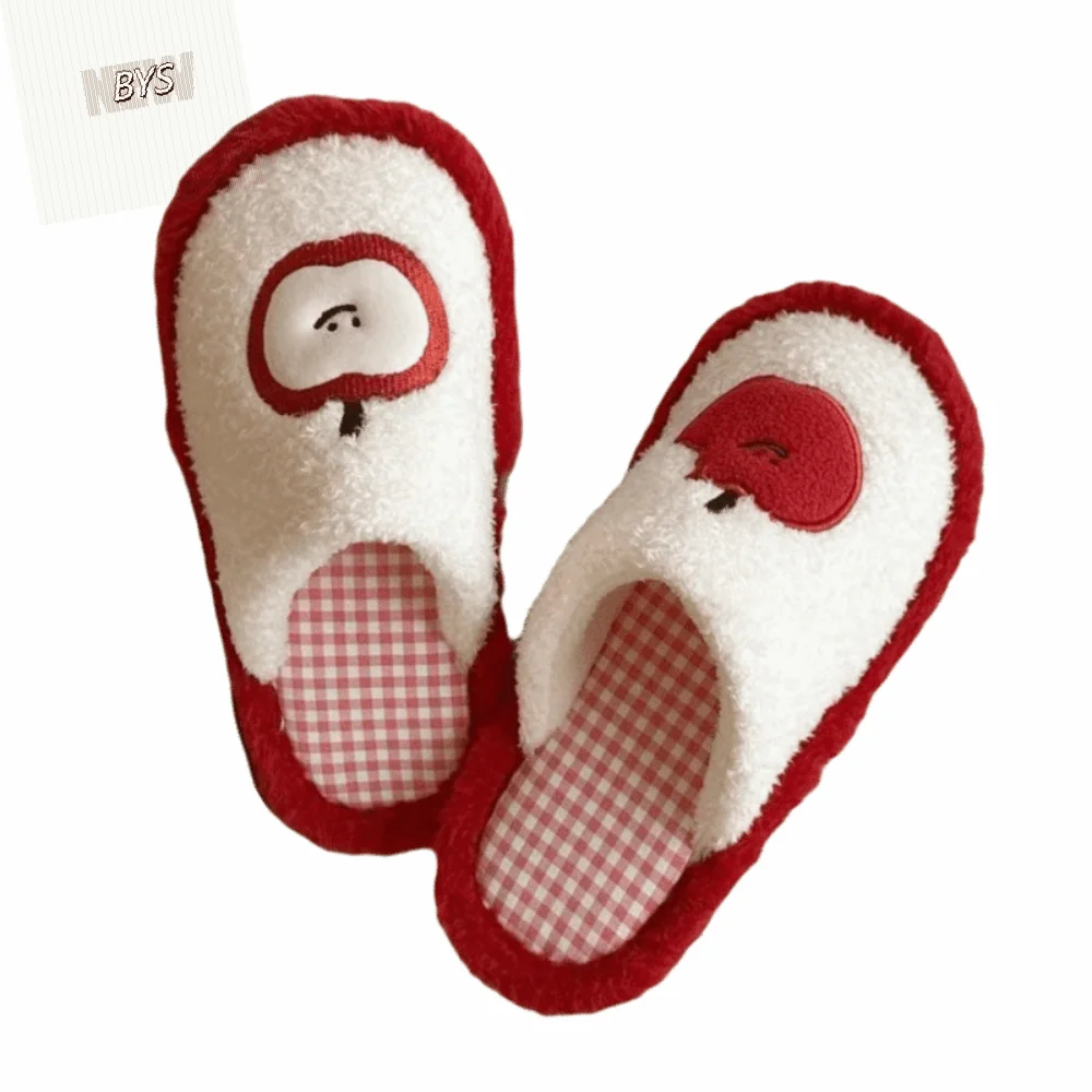 

Fashion Kawaii Women's Plush Slides Warm 36-41 Cartoon Slippers Cartoon pattern Cozy Bedroom Slides Shoes Home