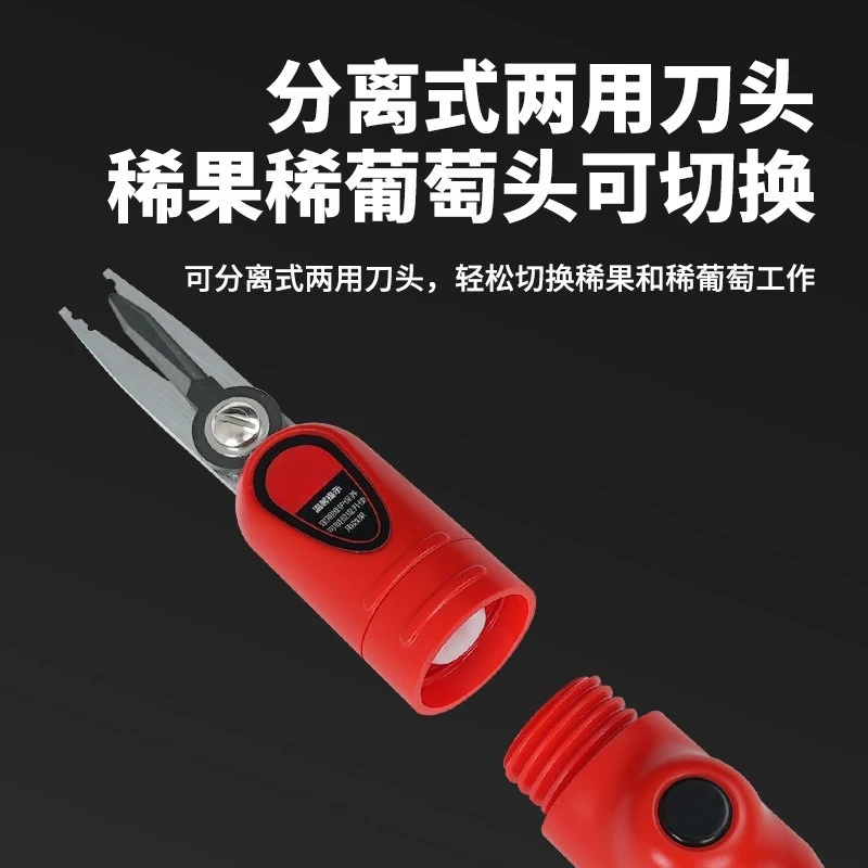 Straight Tip Fruit Picking Shears Manual Garden Pruner For Flower Thinning Twig And Fruit Branch Trimming