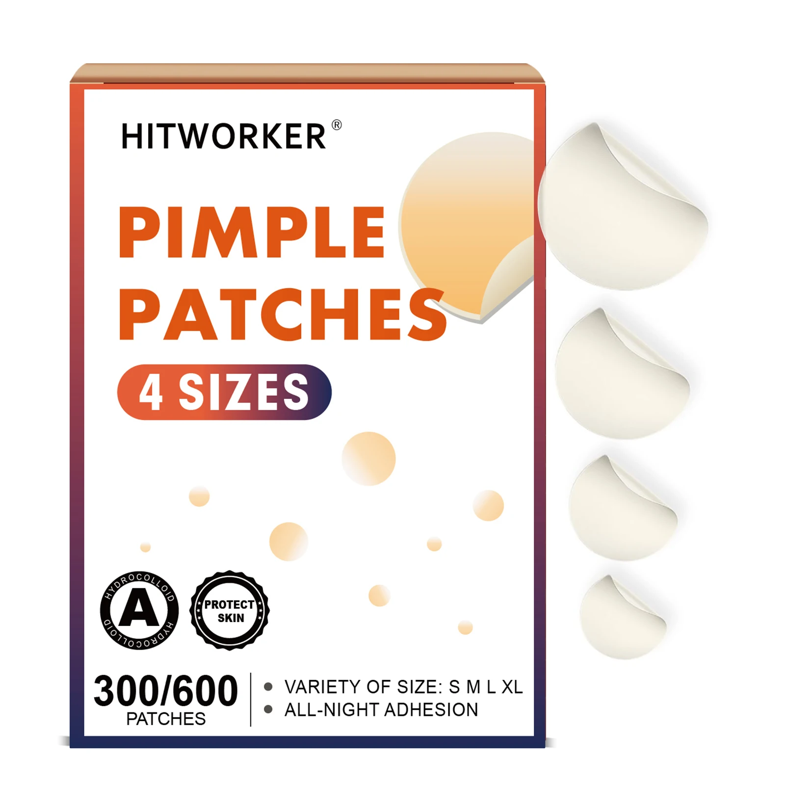 

30 шт. гидроколлоидных пластырей от прыщей, невидимые водонепроницаемые наклейки для лица, эффективно поглощающие и скрывающие высыпания