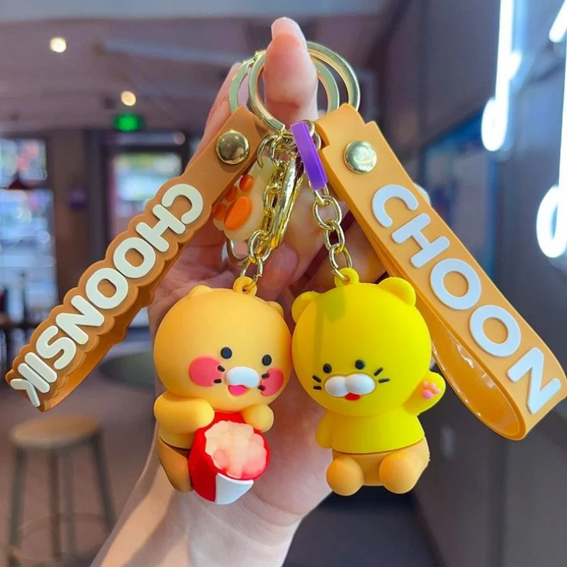 Choonsik dos desenhos animados chaveiros kuka estatuetas de silicone carro chaveiros sacos pingentes e pequenos presentes que têm ornamentos pendurados