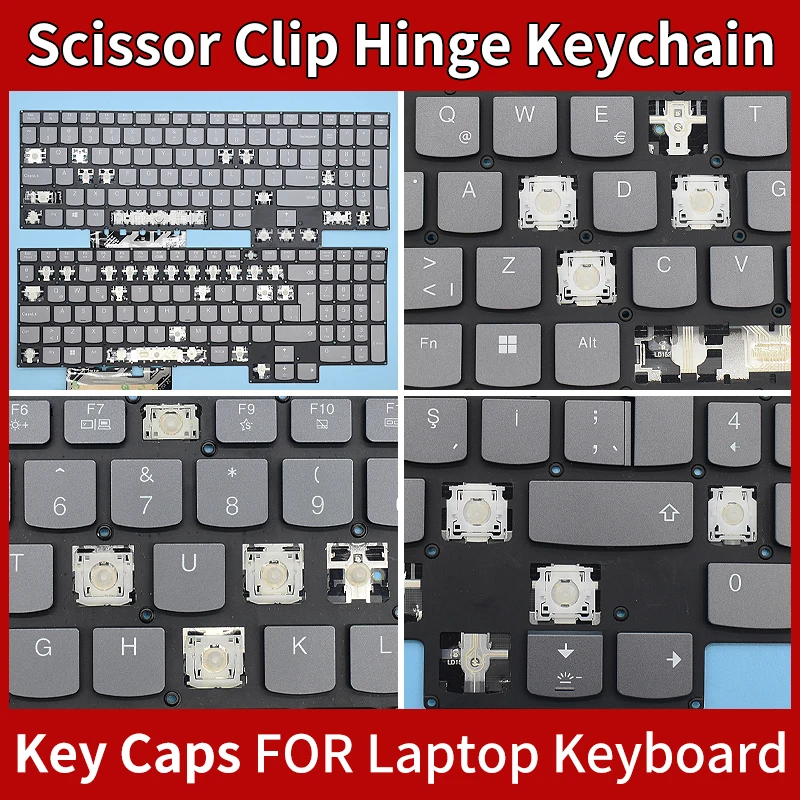 

Replacement Keycaps Scissor Clip Hinge For Lenovo Ideapad Gaming 3-15IAH7 Y9000X R9000X 2020 key caps Keyboard Keychain