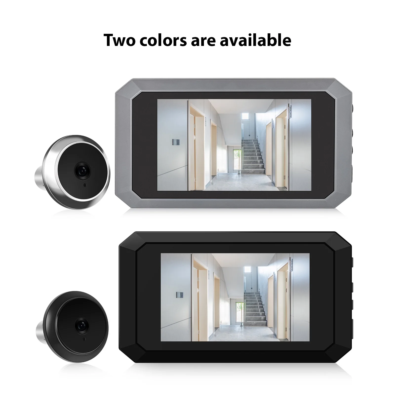 3.97-inch Peephole Camera for Apartment Door 2MP LCD Digital Peephole Viewer 120 Degree Color Infrared Camera 1080P Door Monitor