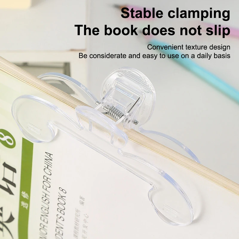1pcs Transparent Book Holder Desktop Reading Stand Fixed Book Holder Note Holder Anti Page Turning Holder Student Learning Tools