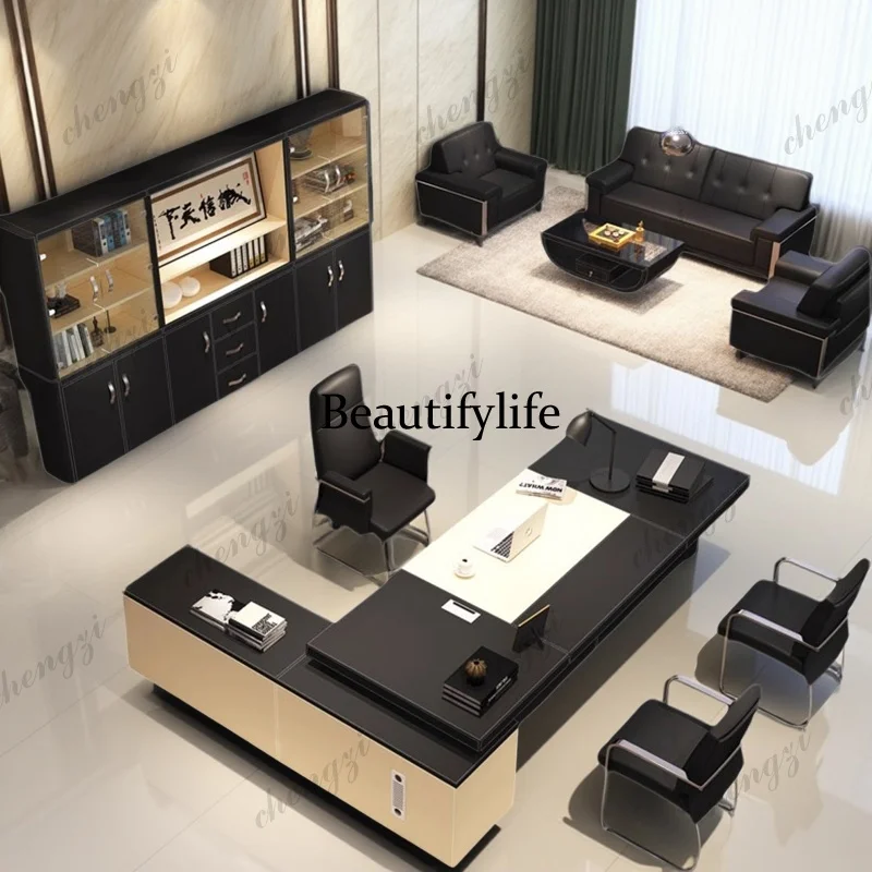 A68 Display Minimalist Office Desk Aesthetic Executive Reception Office Desk Multifunctional Standing Scrivania