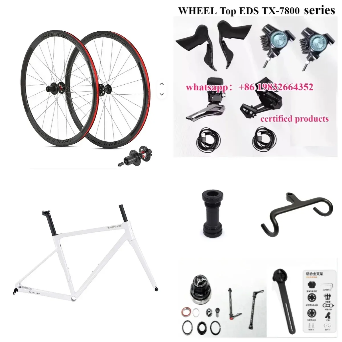 

TWITTER C6 aluminum alloy road bicycle frame.With through shaft 12*142mm 700*30C inner wiring frameset 41cm/45cm/48cm/51cm/54cm