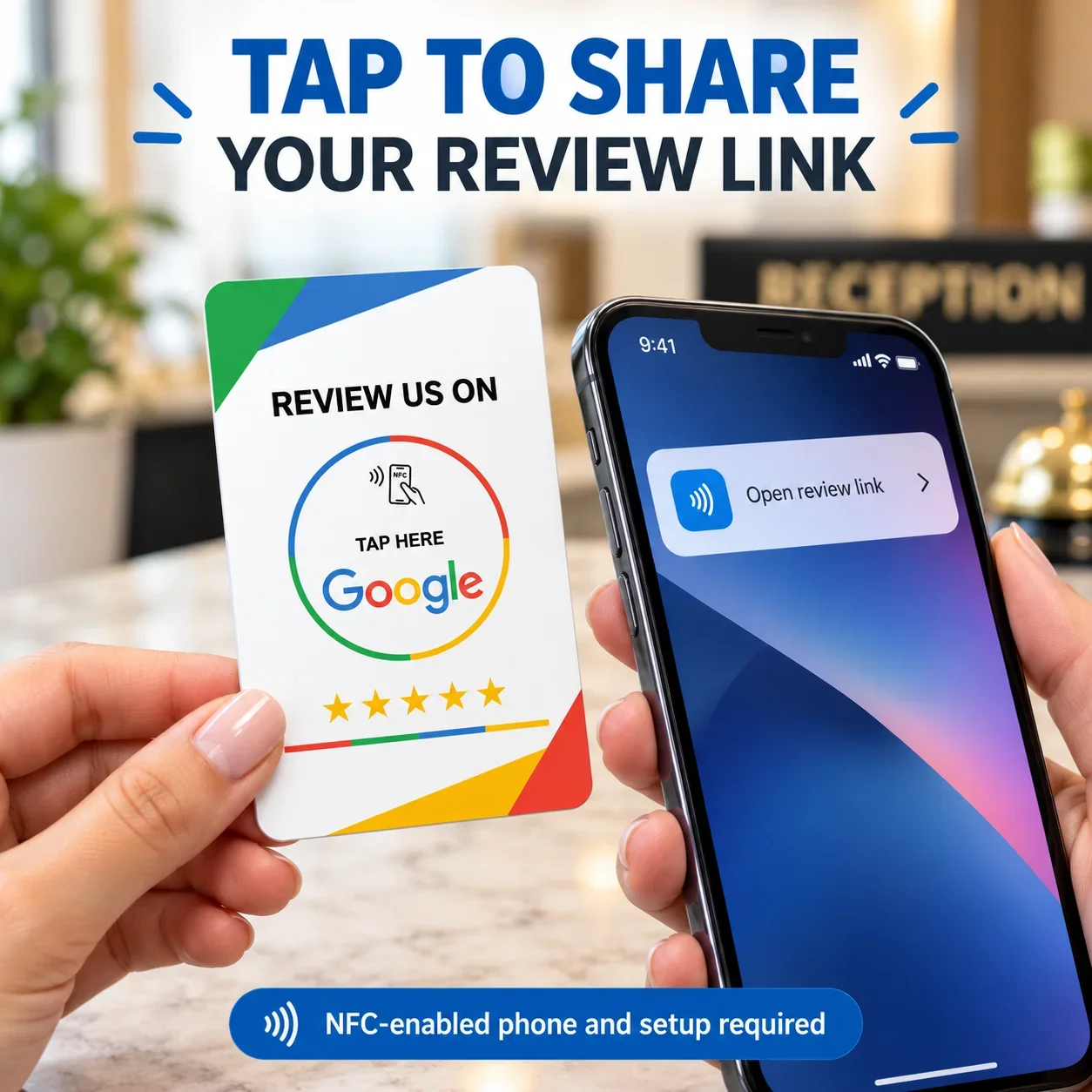 1pc White Color Ring Design PVC NFC Card for Google Reviews 215 Chip Rewritable Tap to Review Buyer Programming Required