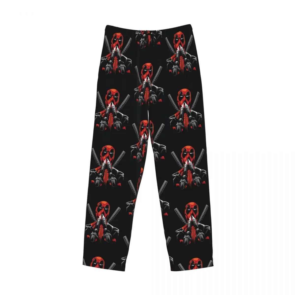 Pantalones de pijama de superhéroe de dibujos animados Deadpool personalizados, ropa de dormir clásica de cómic para hombre, pantalones para dormir elásticos con bolsillos