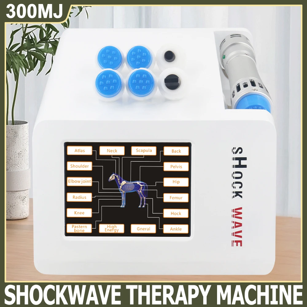 

300MJ Animal Professional Shock Wave Massager Relieves Scar Tissue Pain And Tendinopathy Equine Shockwave Physiotherapy Machine