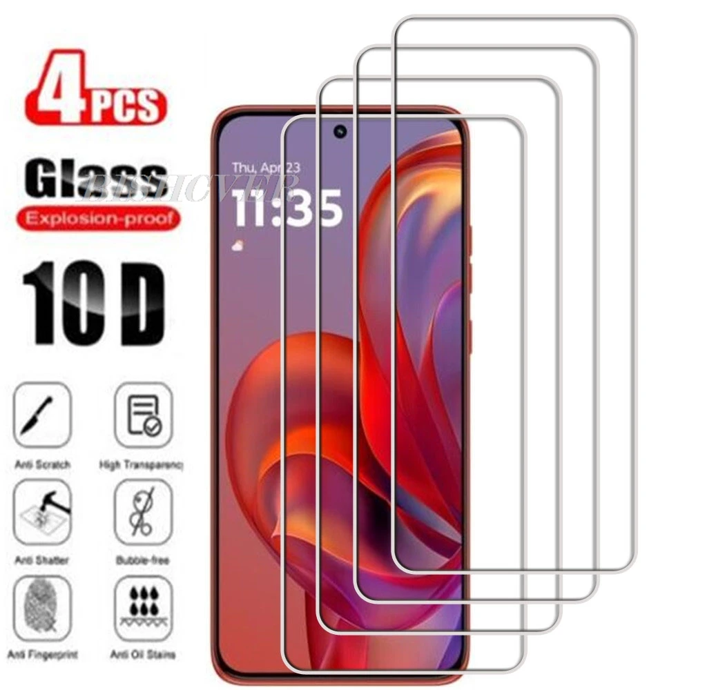 4Pcs Tempered Glass For Motorola Edge 50 Neo 6.4