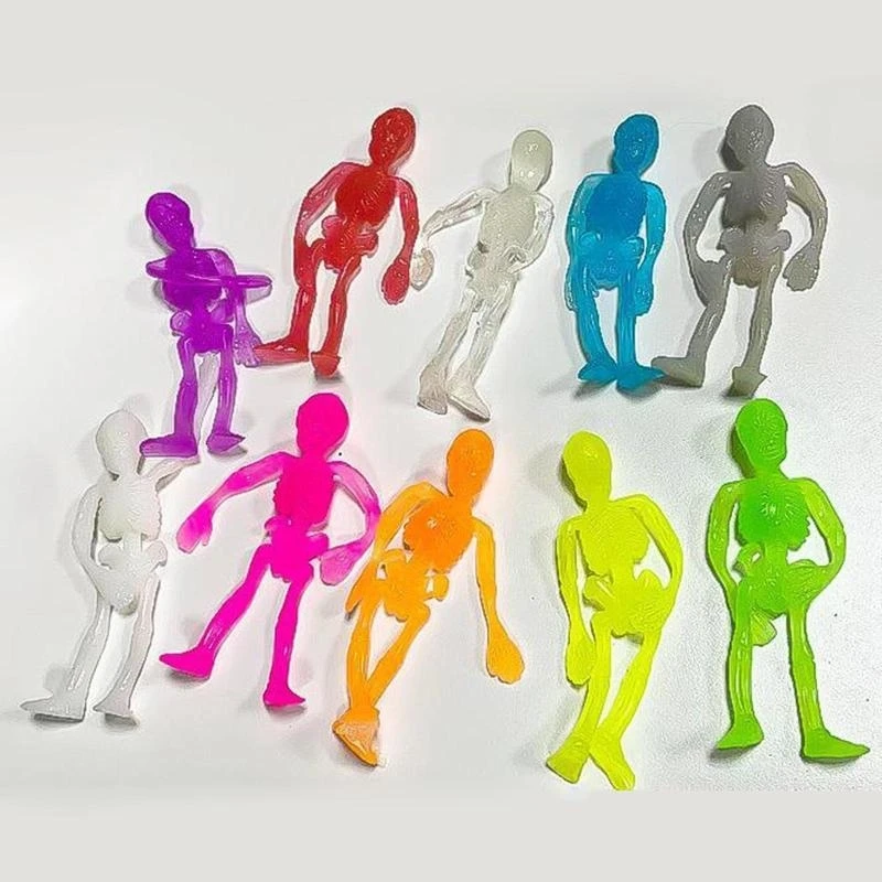 Q0KB NOCTILUCENTE SKULL ESTRACHO FIDGE MINI SKELELE FIGURINE NIÑOS REGAJO HALLOWEEN