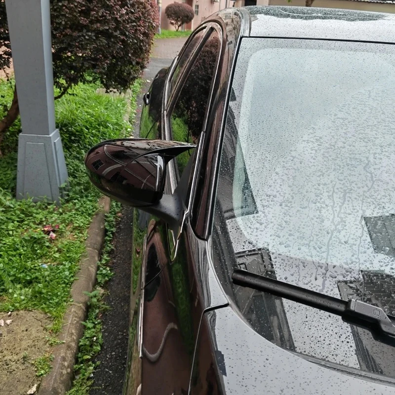 لنيسان سنترا سيلفي B18 2023 2024 2025 الثور القرن مرآة الرؤية الخلفية غطاء ديكور أسود لوازم الديكور الخارجي للسيارة #5