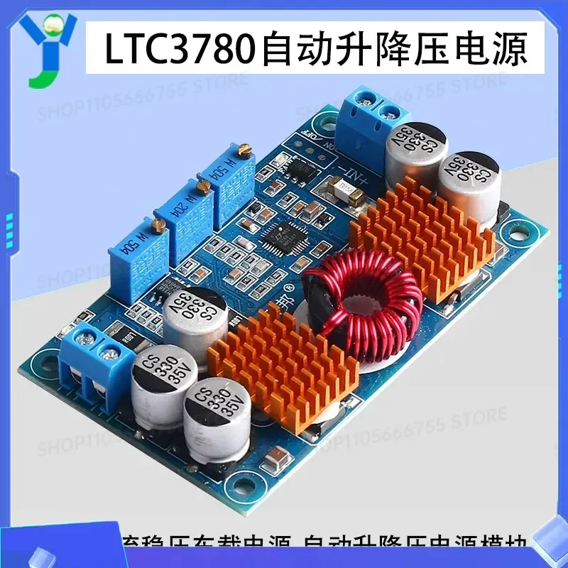 for LTC3780 Automatic Boost Buck Power Supply Module 12V 24V Solar Car Constant Voltage Current Regulated Power Board