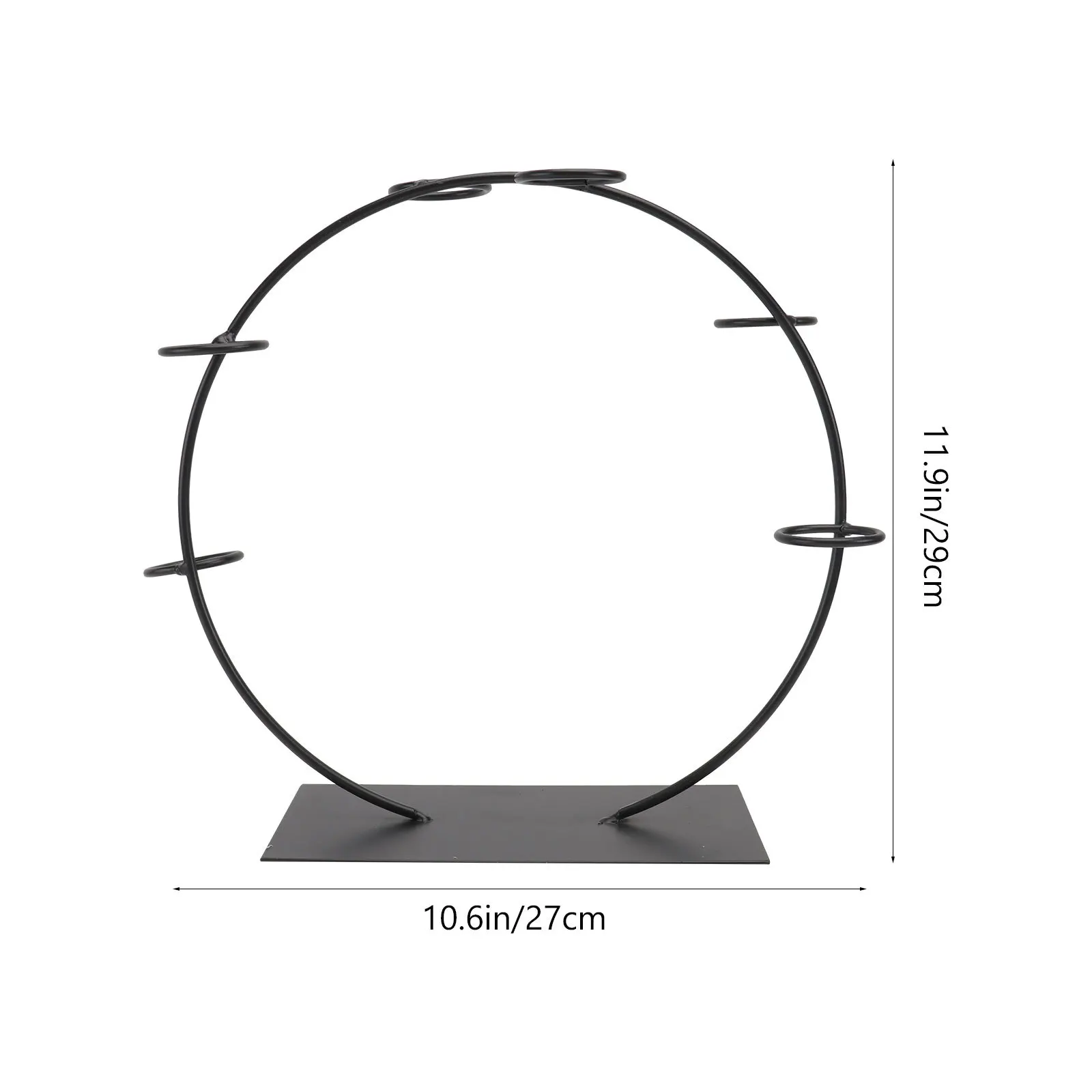 1 قطعة طاولة الحلوى الزفاف الحديد رف شاشة 6-فتحة الآيس كريم مخروط أسود قاعدة مستقرة تصميم أنيق لسوق الحفلات