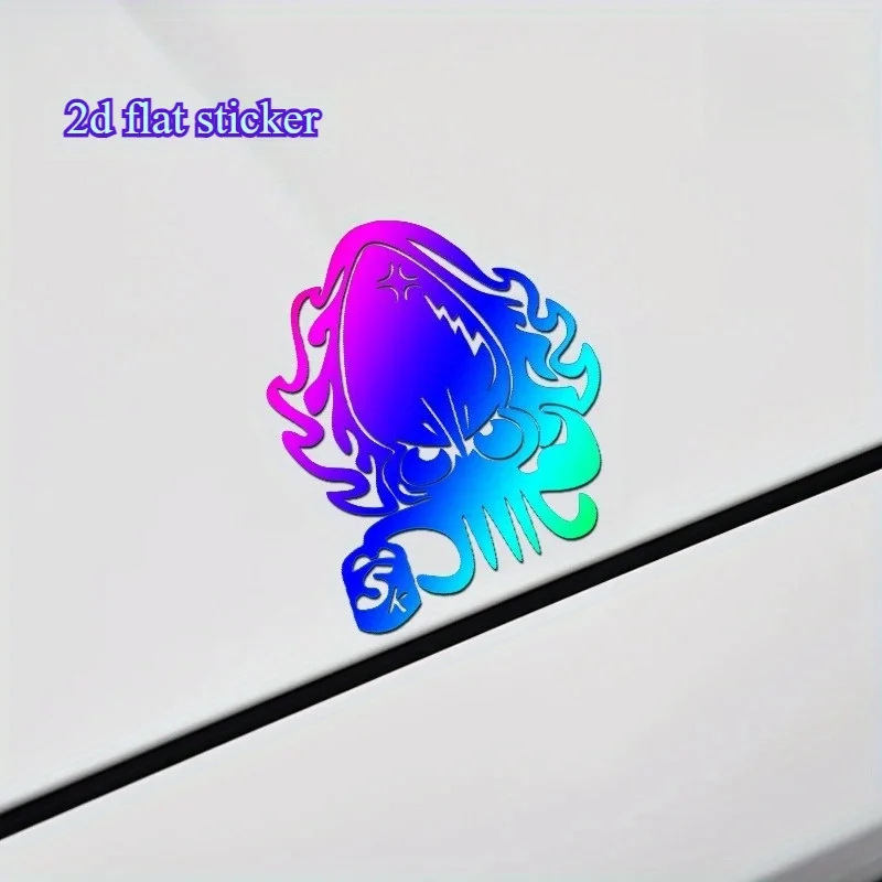 

1 шт. осьминог с эмблемой пламени, наклейка на автомобиль, мотоцикл, шикарная наклейка для кузова авто, отличительная наклейка на автомобиль, морская наклейка