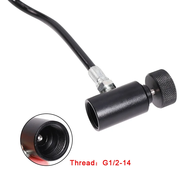 Paintball Remote Coil Hose Line with Quick Disconnect Slide Adapter Air Cylinder Connection for Air Compressed CO2 Tanks Marker