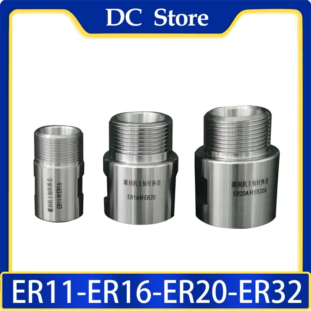 

ER11 ER16 ER20 ER25 ER32 Motor Spindle Adapter Set Spindle Motor Rotor Engraving Machine Shaft Sleeve with A/M/UM Nut