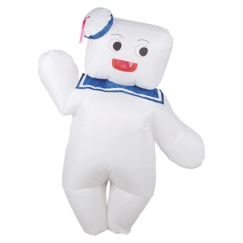 Stay Puft Marshmallow Man Inflatable Cosplay Costume Movie Ghost Role Play Busters Outfits Adult 155cm-185cm Man Suits Halloween