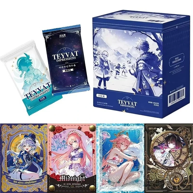 Genshin Impact Teyvat Impressions Yuanqi Chapter Premium Collection Card Booster Box High-end Card Anime Collectible Hobby Gift