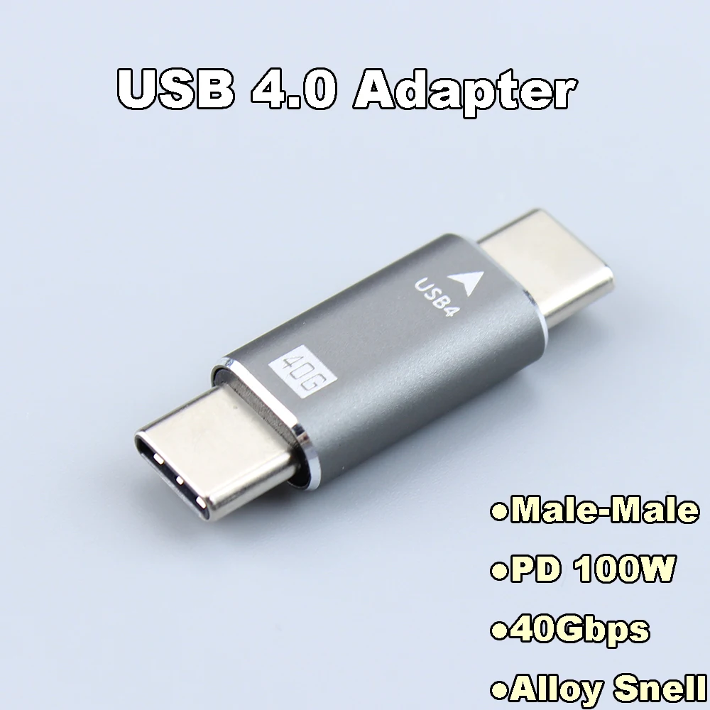 USB 4.0 USB Type C Adapter 3.0 Male to USB C Female Cable Adapter for Notebook Samsung Xiaomi Thunderbolt PD 100W 5A 40GB 10Gbp