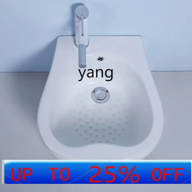 LHH ceramic foot wash basin, foot bath with water, bathroom, porcelain foot bath bucket for household use