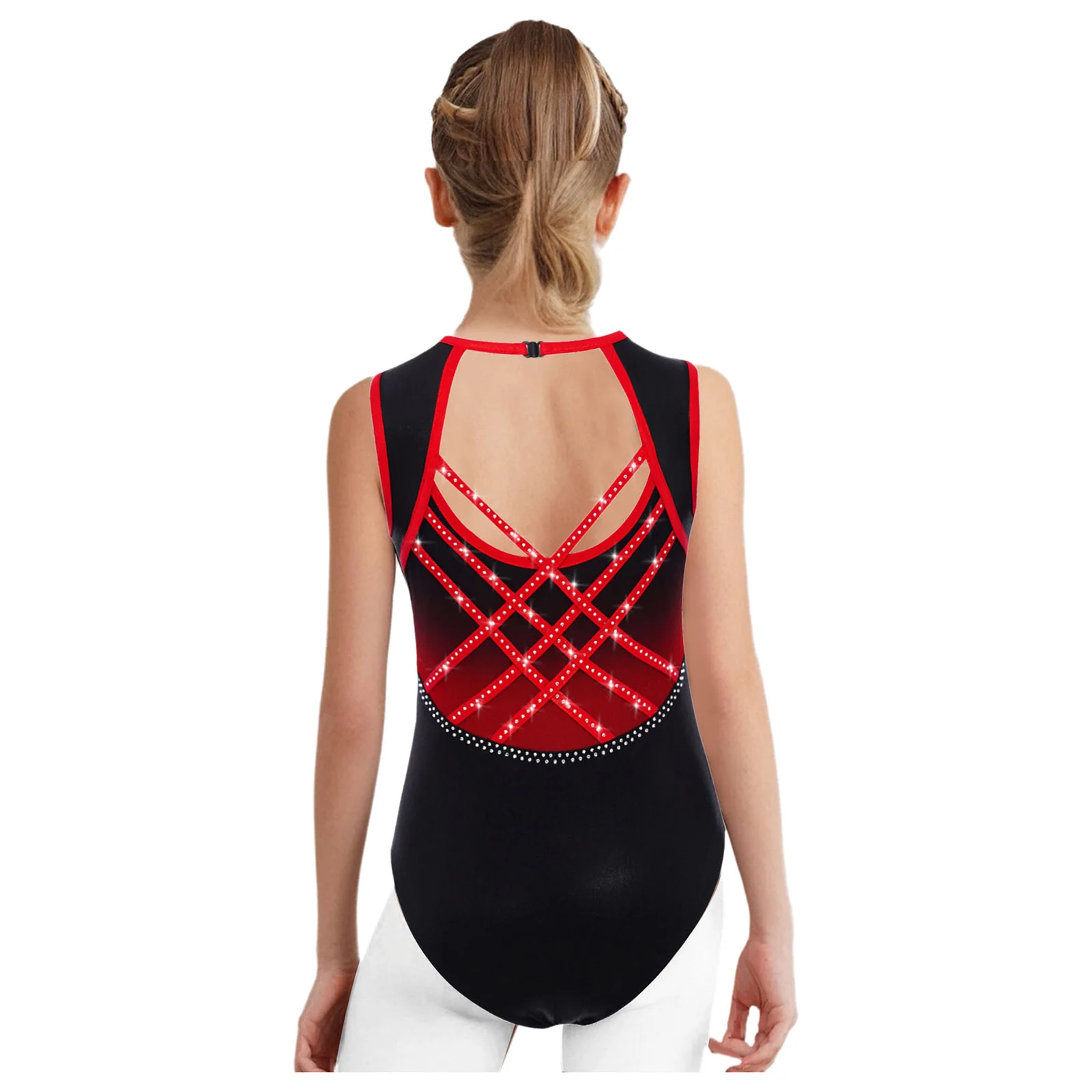 Jersey de Ballet para niñas, Ropa de baile Unitard, leotardo de gimnasia de patinaje artístico metálico con pantalones cortos metálicos de cintura alta, diadema