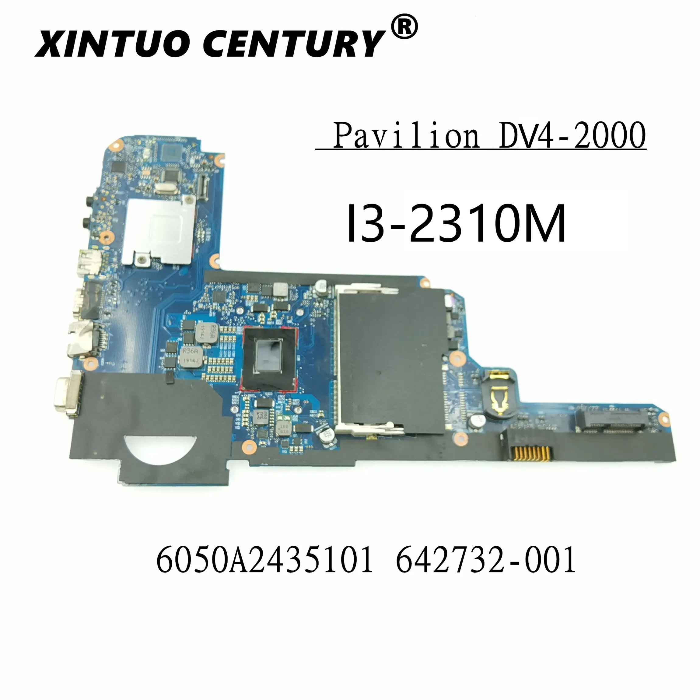 

642732-001 for HP Pavilion DV4-2015DX DV4-2000 Laptop Motherboard I3-2310M CPU DDR3 6050A2435101 MB-A02 UMA 100% Tested