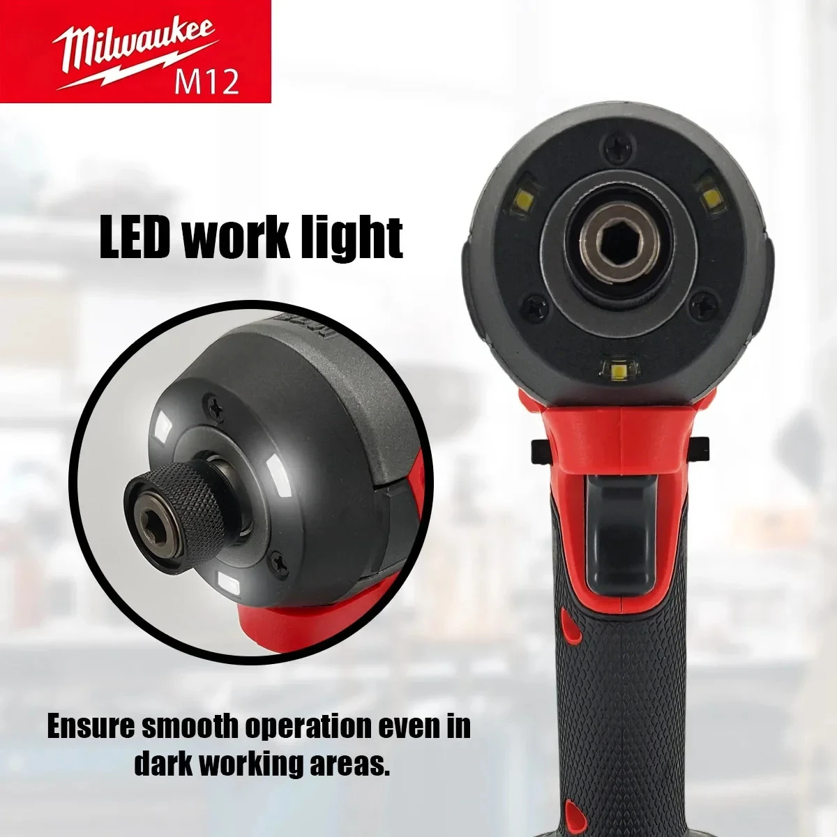 Milwaukee M12 Electric Screwdriver Powerful Cordless Screwdriver ,Fit for Home Improvement And DIY Projects(No Battery)