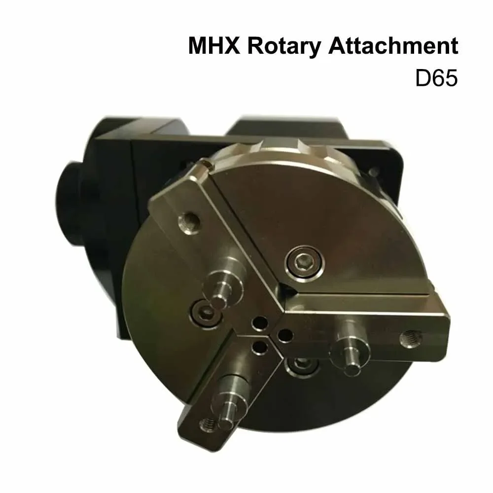 HAOJIAYI Drehgravuraufsatz mit Spannfutter, max. Durchmesser. 65 mm 125 mm für Laserbeschriftungsmaschine