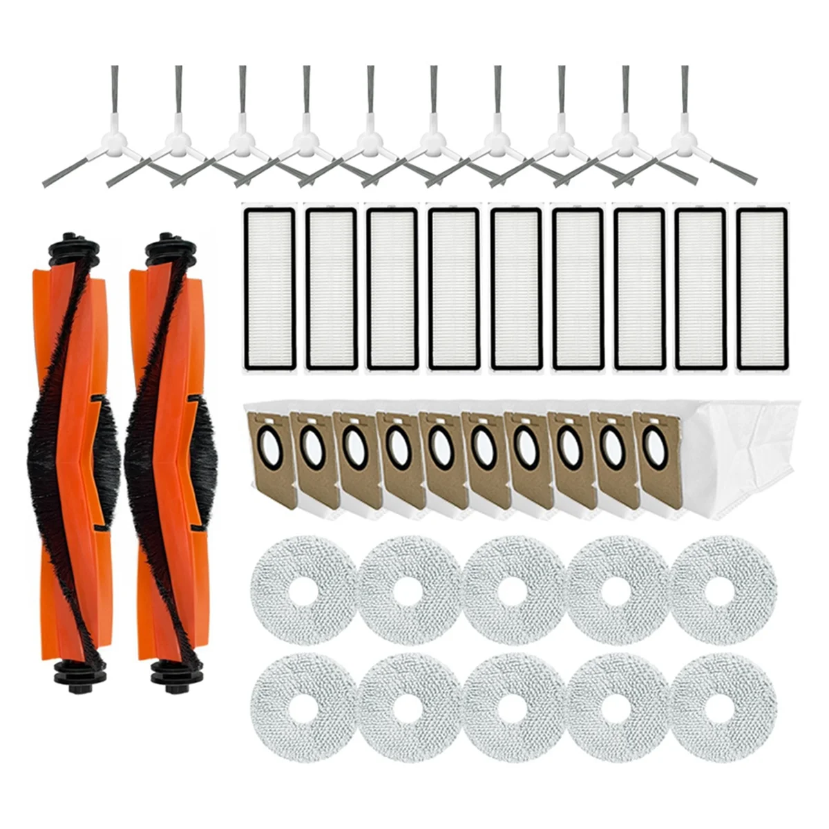 Для робота-пылесоса Xiaomi X20+/X20 Plus основная боковая щетка, ткань для швабры, фильтр Hepa, мешок для пыли, аксессуары, запасные части-LITE