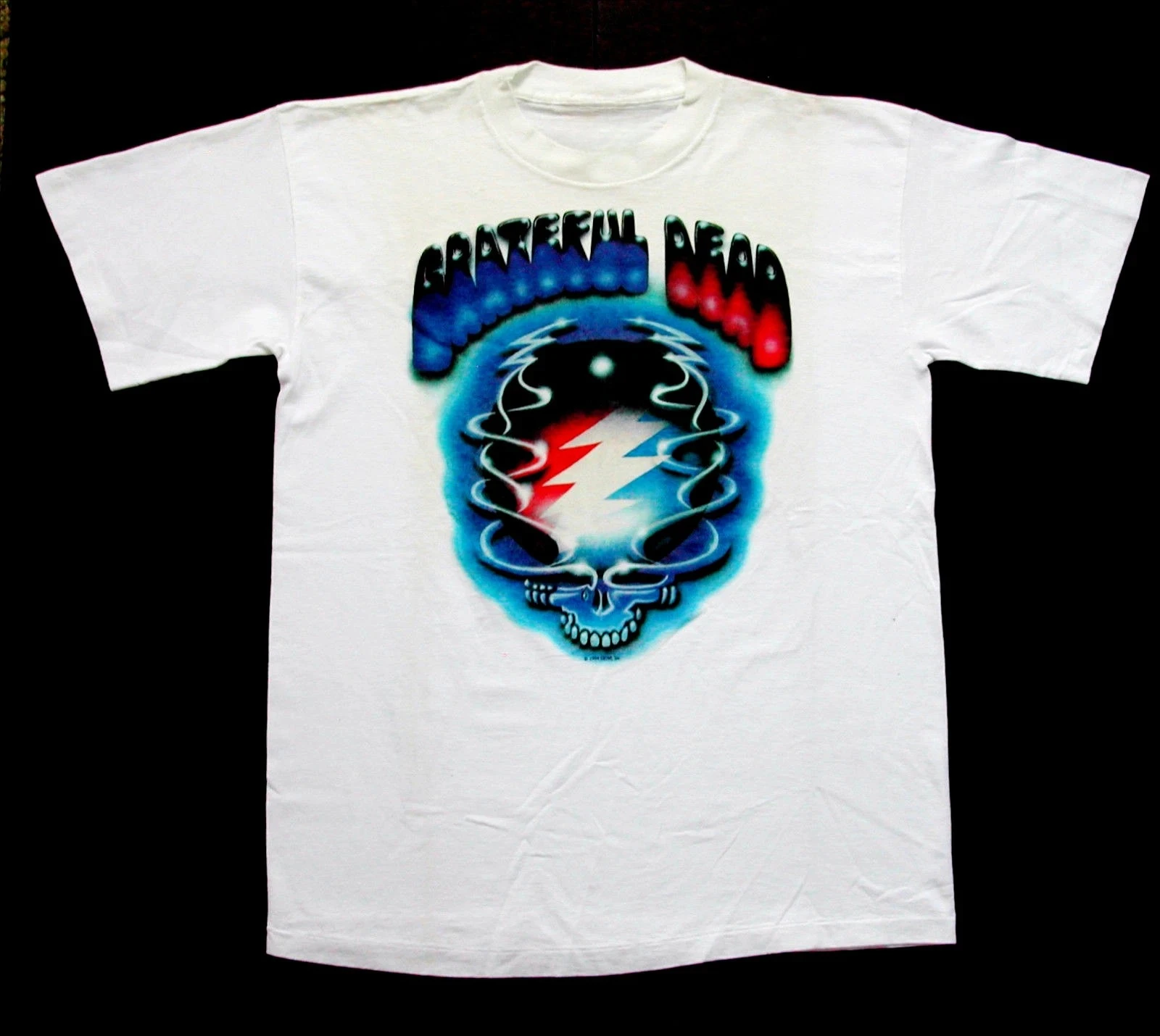 

Grateful Dead Shirt T Shirt Vintage 1994 Graffiti Paint GD Steal Your Face GDM L American T-shirt Men Short-sleeved Women