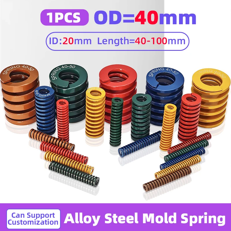

Creamily 1PCS Mold Spring Spiral Stamping Compression Die Springs For 3D Printed and Car Accessories Outer Diameter 40mm ID=20mm