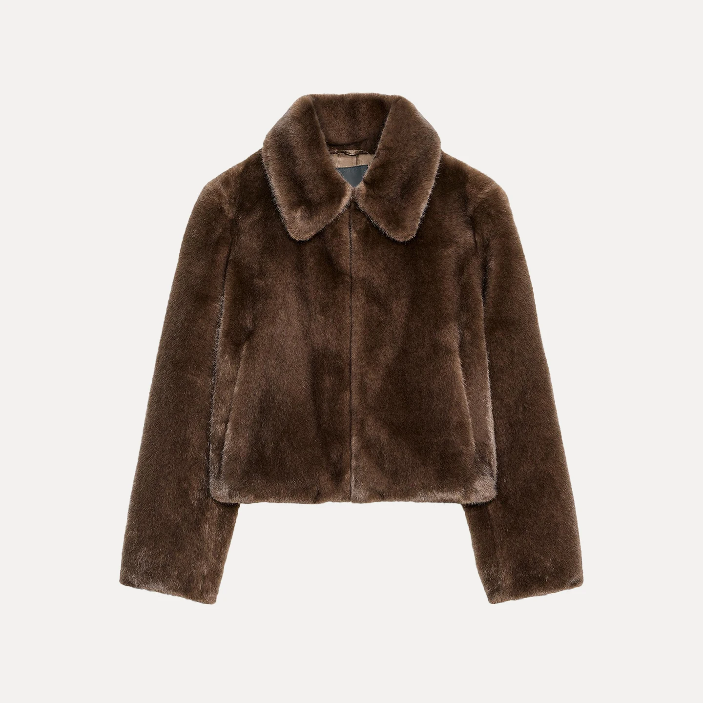 Faionable Kunstfell-Effekt-Mantel für Damen mit Seilknoten Bule Herbst Neuankömmling Z Stand Fit Damen Ja...