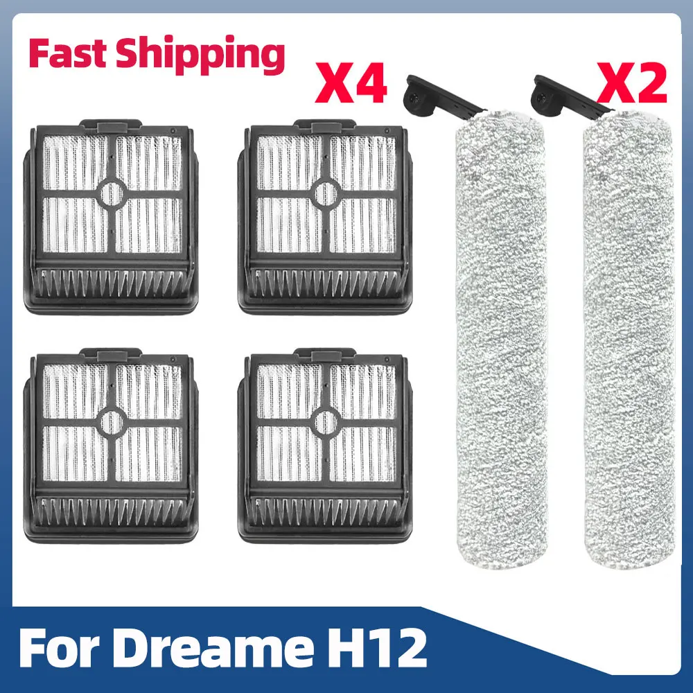 For Xiaomi Dreame H12 Wet & Dry Cordless Vacuum Cleaner Replacement Spare Parts Accessories Roller Brush Hepa Filter