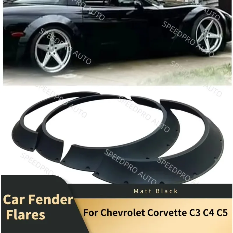 Guardabarros de coche bengalas para Corvette C3 C4 C5, Kit de carrocería de arcos de rueda extraanchos flexibles, cubierta de cuerpo ancho, accesorios para coche