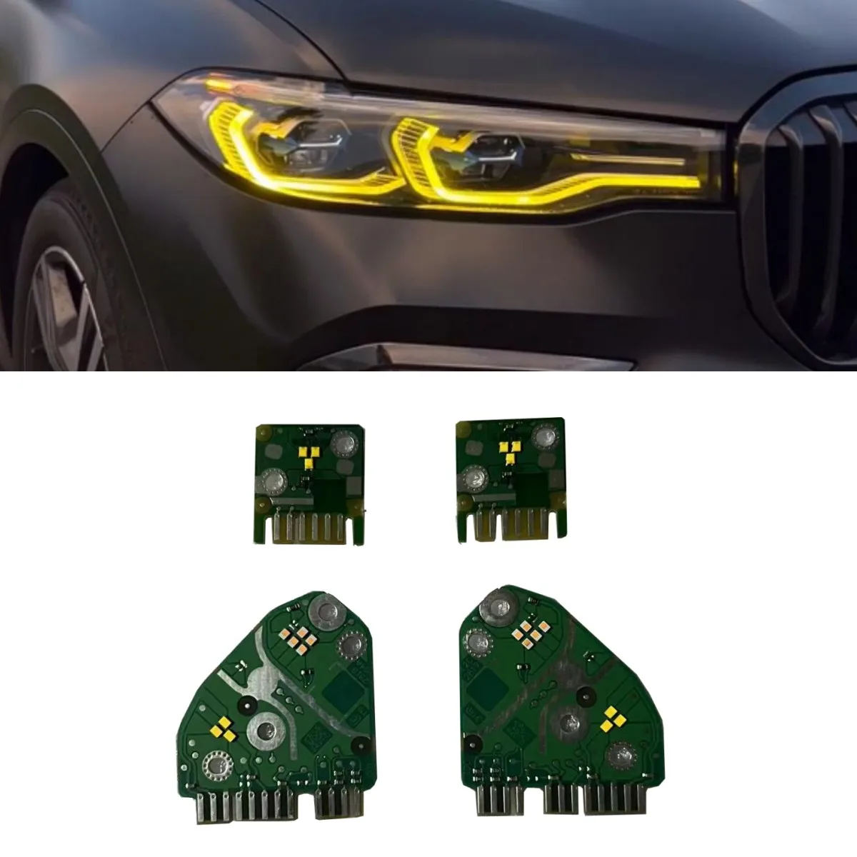 NEW Headlight LED Module Daytime Running Light LED Board Lemon Yellow OE For BMW X7 G07 2019 2020 2021