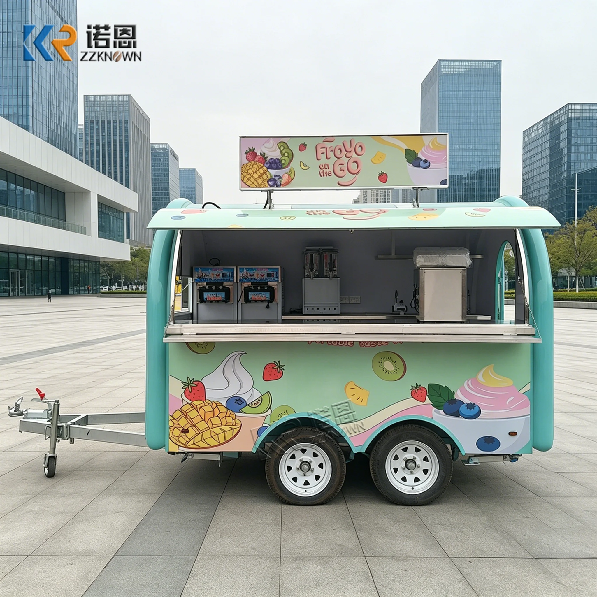 

Coffee Ice Cream Food Truck Bubble Tea Coffee Pizza Burger Trailer Kitchen Cart Street Catering Food Trailer Fully Equipped