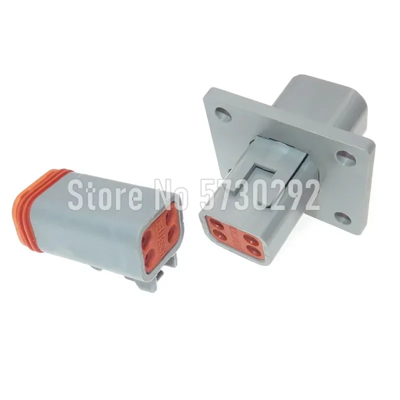 4P Rectangle Wiring Harness Terminal Plug With Fixed Flange DT04-4P-L012 Waterproof Wire Socket For Automobile