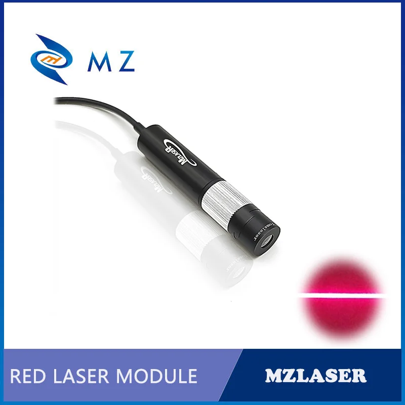 Modulo Laser linea rossa messa a fuoco regolabile D16mm 635nm 50/100/150/200mW lente in vetro con staffa + alimentatore