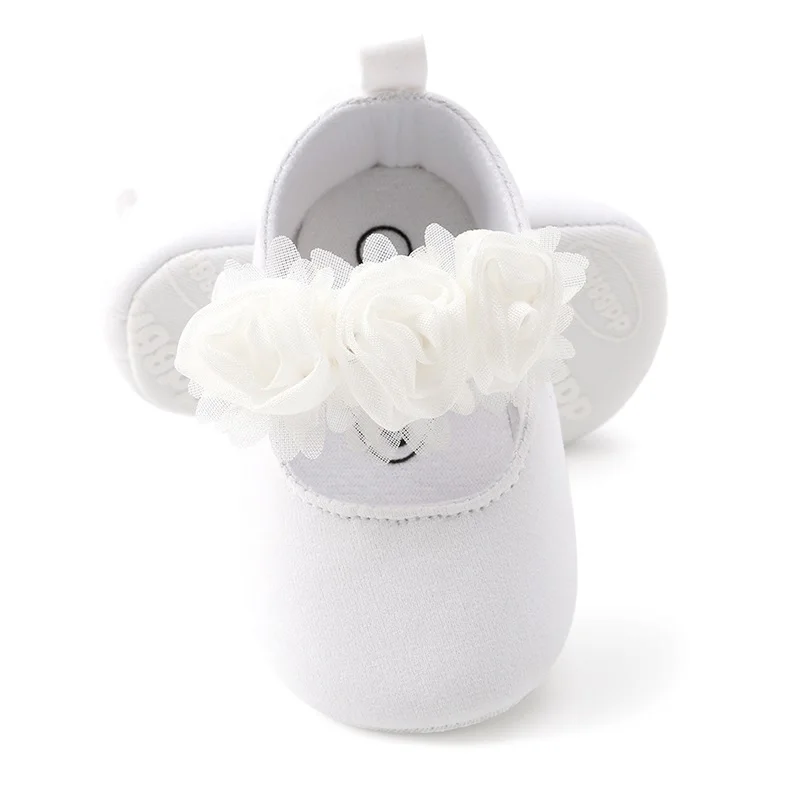 

Baby Girl Premium Cloth Flats Infant 3D Flower First Walker Crib Shoes for Baby Shower