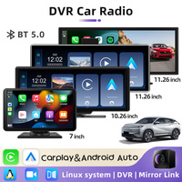 7/10/11.26 inch Dash Cam 4K Car DVR Wireless Carplay & Android Auto GPS Navigation Video Recorder Dashboard Dual Lens Car Screen
