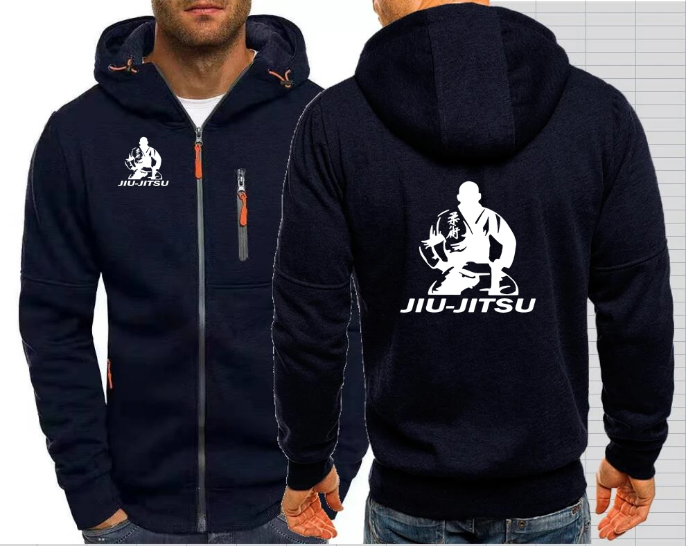 MMA brazylijski Jiu Jitsu męska kurtka bluzy z kapturem płaszcze sztuka walki WuShu bluza Skill Ufcs bluza z kapturem na zamek Streetwear