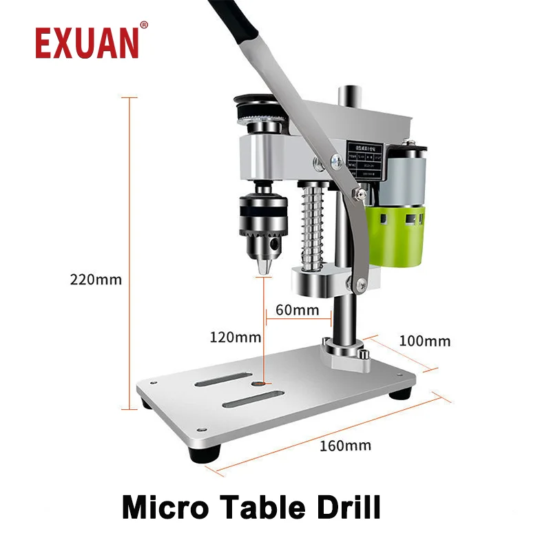 

Сверлильный станок настольный Высокоточный мини-сверлильный патрон с регулируемой скоростью для ремонта отверстий Небольшой сверлильный станок высокоточный настольный сверлильный станок патронный перфоратор