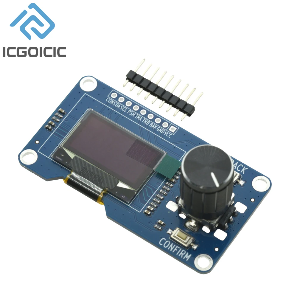 Tela Oled branca de 0,96/1,3 polegadas combinada com interface IIC do módulo codificador rotativo EC11 para Arduino