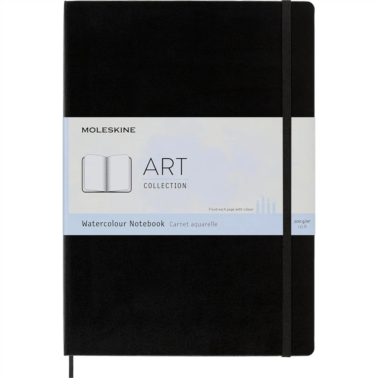 

Watercolor Notebook Hard Cover A4 Plain Blank 60 Pages for Art Sketching