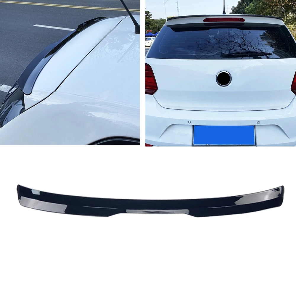 

Rear Roof Spoiler Wing For Volkswagen VW Polo Mk5 6R 6C 2011-2017 Max Trunk Lid Window Trim Splitter Glossy Black Tail Cover Lip