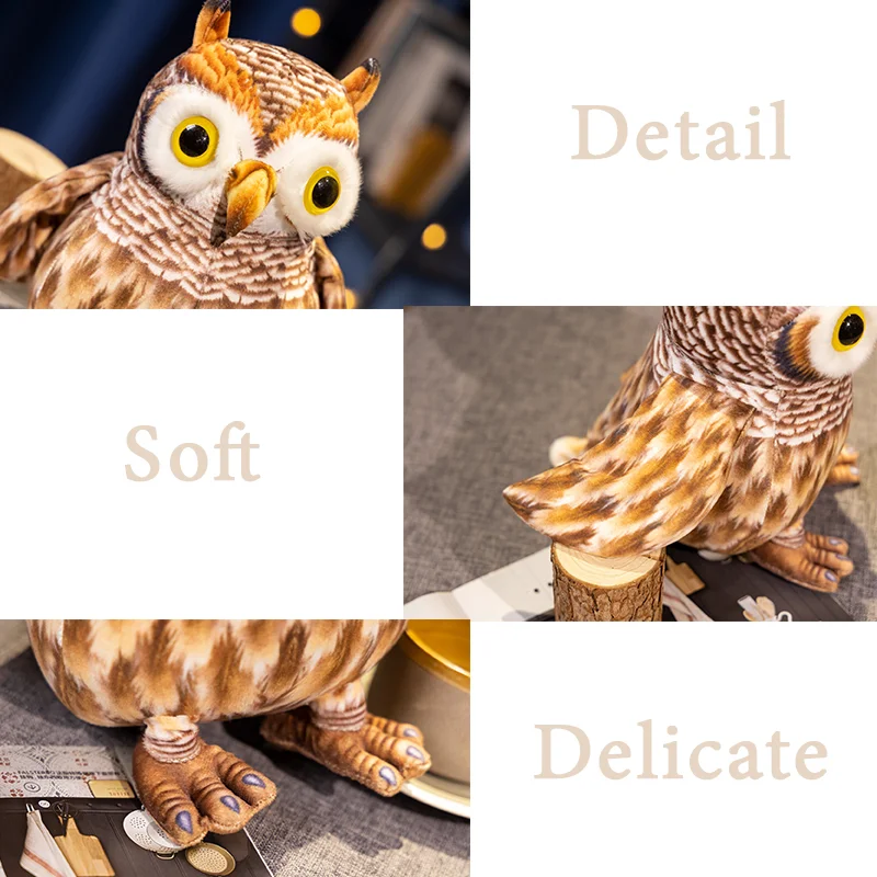 New Night Elf Owl Plush Toy Soft Stuffed Animals Owl Cute Sleeping Companion Doll Funny Party Home Decoration Kids Birthday Gift